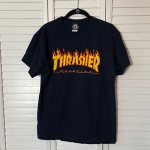 THRASHER Magazine Flame Graphic Crewneck Tee M